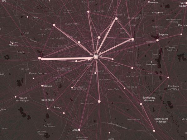 Commuters in Milan 2020