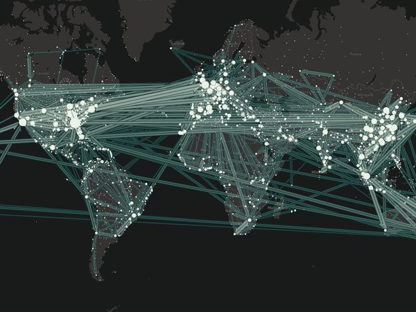 Global Airplane Routes 2014